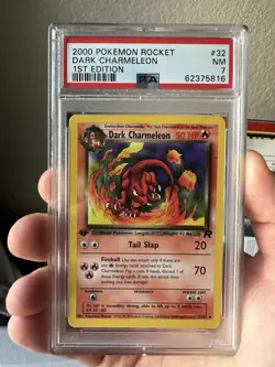 Pokemon Team Rocket DARK CHARMELEON 32/82 1st Edition PSA 7 - Image 1
