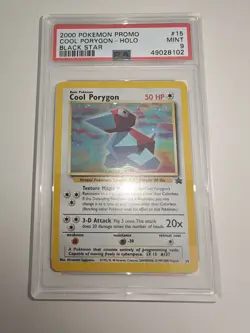 2000 Pokemon Black Star Cool Porygon Holo PSA 9 Mint #15 Englisch - Image 1