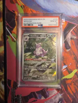 2023 POKEMON MEW EN-151 ILLUSTRATION RARE #174 NIDOKING PSA 10 WOW LOOK LOW - Image 1