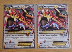 Pokemon TCG XY Flashfire Mega Kangaskhan EX World Champ 2014 x2 - Image 1