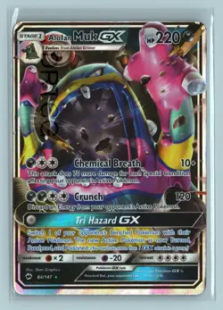 Pokemon Sun & Moon Burning Shadows 84/147 Alolan Muk GX - Image 1