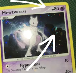 WHOLE SWIRL 🌀💫 DOUBLE HOLO BLEED Mewtwo 11/146 Legends Awakened Pokemon Card - Image 1