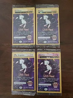 Pokemon The First Movie Full Set Promo Card Sealed 1999 WB Gold Stamp Catch MewS - Image 1