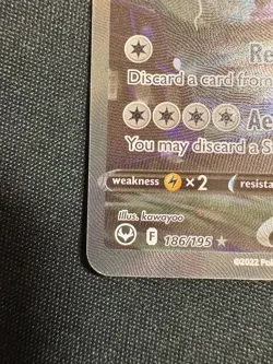 LUGIA V 186/195 ALTERNATE FULL ART 💎MINT💎 SWSH12 SILVER TEMPEST POKEMON CARD - Image 4