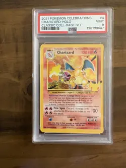PSA 9 Charizard Celebrations Pokemon 25th Anniversary Classic Collection 4/102 - Image 1