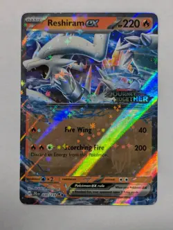 Reshiram ex (Journey Together Stamp) 030/159 SV09 Double Rare Promo Pokemon NM - Image 1