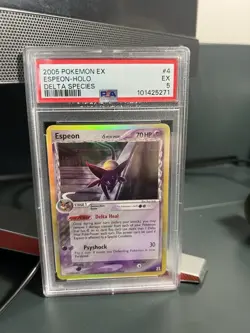 Espeon 4/113 EX Delta Species Reverse Holo Rare Pokemon Card 2005 TCG - Image 1
