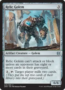 Relic Golem FOIL Zendikar Rising NM Artifact Uncommon MAGIC MTG CARD ABUGames - Image 1