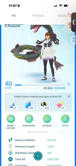 Pokemon Go (Stage 40 ) Shiny Legendary Rayquaza X2 ( 6 Shinys) - Image 1