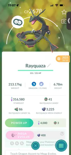 Pokemon Go (Stage 40 ) Shiny Legendary Rayquaza X2 ( 6 Shinys) - Image 2