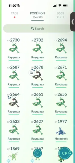 Pokemon Go (Stage 40 ) Shiny Legendary Rayquaza X2 ( 6 Shinys) - Image 5