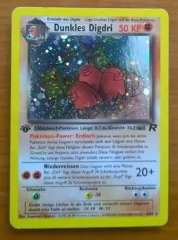 Pokemon 2000 TEAM Rocket 1st Edition Dark Dunkles Digdri Holo TR 6 82 EXCELLENT - Image 1