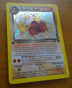 Pokemon 2000 TEAM Rocket 1st Edition Dark Dunkles Digdri Holo TR 6 82 EXCELLENT - Image 2