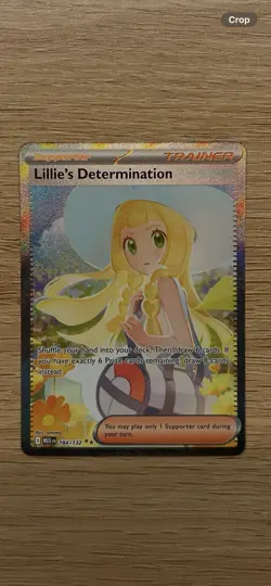 Lillie's Determination SIR Holo 184/132 Me01 Mega Evolution English Pokemon - Image 1