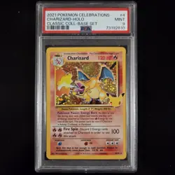 2021 POKEMON CELEBRATIONS CLASSIC COLL #4 CHARIZARD-HOLO PSA 9 - Image 1