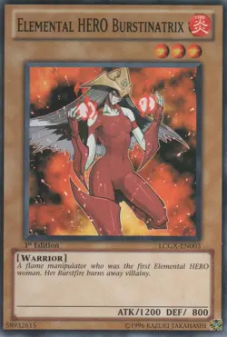 Yugioh! MP Elemental HERO Burstinatrix - LCGX-EN003 - Common - 1st Edition Moder - Image 1