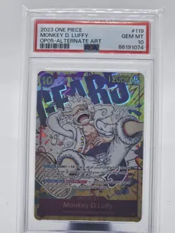 2023 One Piece Monkey D. Luffy Alt Art OP05-119 SEC PSA 10 Gem Mint English - Image 1