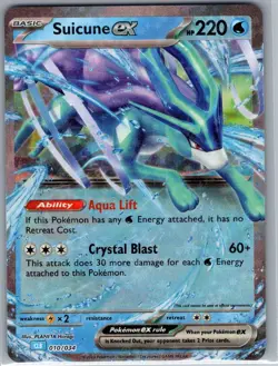 Suicune ex 010/034 Trading Card Game Classic - Pokemon Card - NM - Image 1