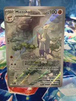 Mienshao Holo Pokemon Card 200/182 Sv04: Paradox Rift NM Condition - Image 1