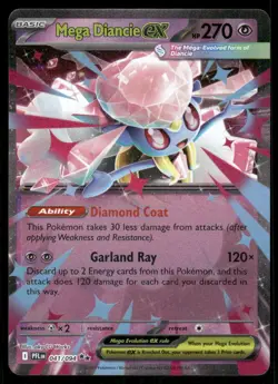 Pokemon Cards Mega Diancie ex 041/094 Phantasmal Flames Double Rare NM *2 - Image 1