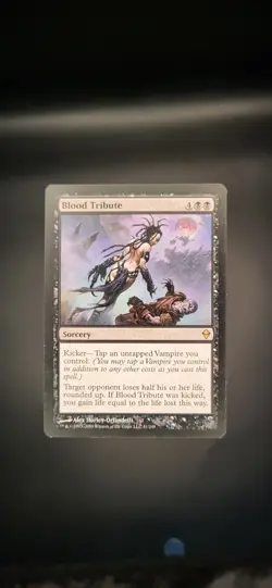 Blood Tribute card Zendikar #81 Rare LP Magic The Gathering - Image 1