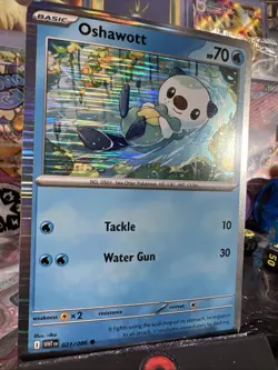 Oshawott 021/086 Black Bolt & White Flare Holo Pokemon Poster Collection NM -M - Image 2
