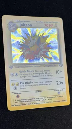 1999 Jolteon 04/64 *1st Edition* Jungle Holo Rare - Vintage Pokemon TCG WoTC NM - Image 2