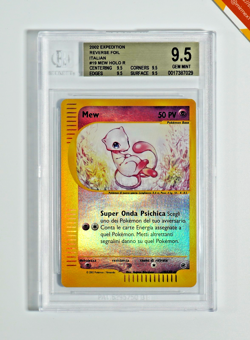 Pokemon BGS 9.5 Mew #19 Reverse Foil Expedition Base Set 2002 Italiano - Image 1