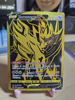 Zamazenta V SWSH077 Gold Holo Black Star Promo Card - Image 2