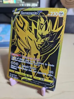 Zamazenta V SWSH077 Gold Holo Black Star Promo Card - Image 4