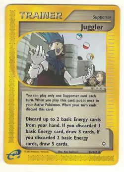 POKEMON JUGGLER TRAINER 126/147 AQUAPOLIS UNCOMMON CARD - NEAR MINT - LOOK !!!! - Image 1