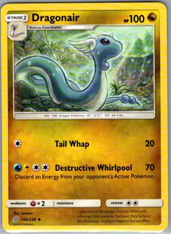 Dragonair 150/236 Non Holo SM - Unified Minds - Pokemon Card - NM - Image 1
