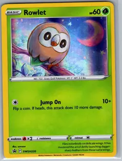 Rowlet - SWSH220 Holo SWSH: Sword & Shield Promo Cards - Pokemon Card - NM - Image 1
