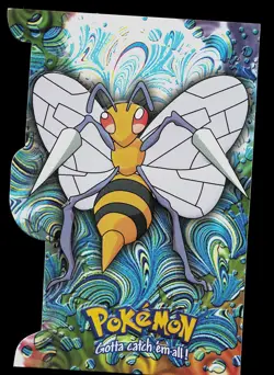 Pokemon Card - Topps Blue Logo Beedrill #15 Die Cut - Image 1