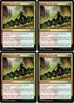 MTG - 4x RHYTHM OF THE WILD - Ravnica Allegiance (U) - Image 1