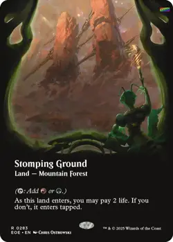 Stomping Ground (Borderless) [EOE - 283] - NM [Foil] TCG MTG - Image 1