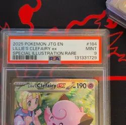 Pokemon Lillie's Clefairy ex 184/159 Journey Together Holo PSA 9 Special Illust… - Image 3