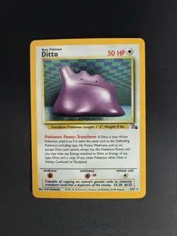 Ditto Holo Fossil Pokemon 3/62 Rare WOTC English Near Mint - Image 1