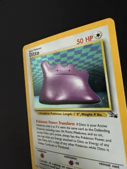 Ditto Holo Fossil Pokemon 3/62 Rare WOTC English Near Mint - Image 4