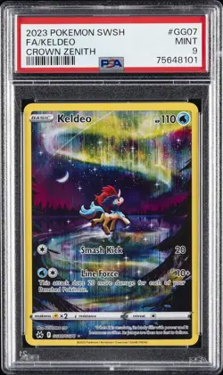 2023 POKEMON SWORD & SHIELD CROWN ZENITH #GG07 FULL ART/KELDEO PSA 9 - Image 1