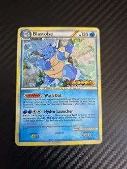 Pokemon 2010 HGSS Unleashed Blastoise Pre-Release Stamped Promo - Image 1