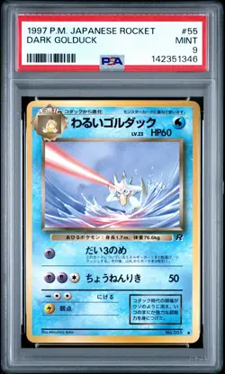 1997 POKEMON JPN ROCKET #55 DARK GOLDUCK PSA 9 - Image 1