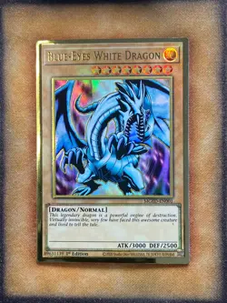 Yugioh Blue-Eyes White Dragon MGED-EN001 Gold Rare 1st Ed NM - Image 1