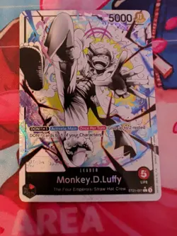 One Piece TCG English ST21-001 Monkey D Luffy Leader Alt Art Parallel - Image 4