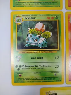 Pokemon Base Set Starters + Evolutions + Pikachus - Exact Cards! - Image 5