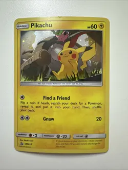 Pikachu SM234 Holo Black Star Promo Pokemon TCG Sun & Moon Card - Image 1