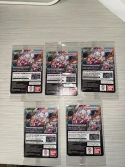 Bandai One Piece CCG US Voyage Promo Leader Monkey D. Luffy Holo Card Lot (5) - Image 2