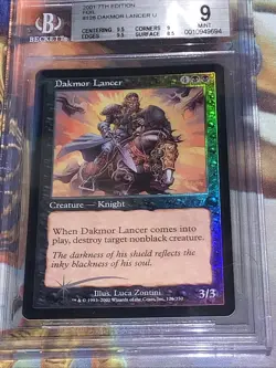 2001 MTG Dakmor Lancer 126 Core Set 7th Edition Foil BGS Mint 9 - Image 3