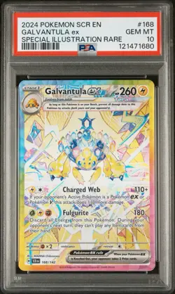 Pokemon TCG Galvantula ex 168/142 Sv07 Special Illustration Rare Holo PSA 10 - Image 1