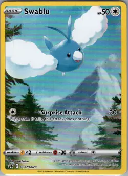 Swablu GG27/GG70 Crown Zenith: Galarian Gallery - Pokemon Card - NM - Image 1